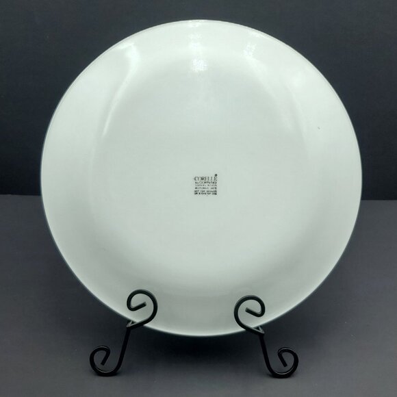 Corelle Cornsilk Dinner Plates Corning Blue Flowers Bands Leaves Plates - Picture 4 of 6